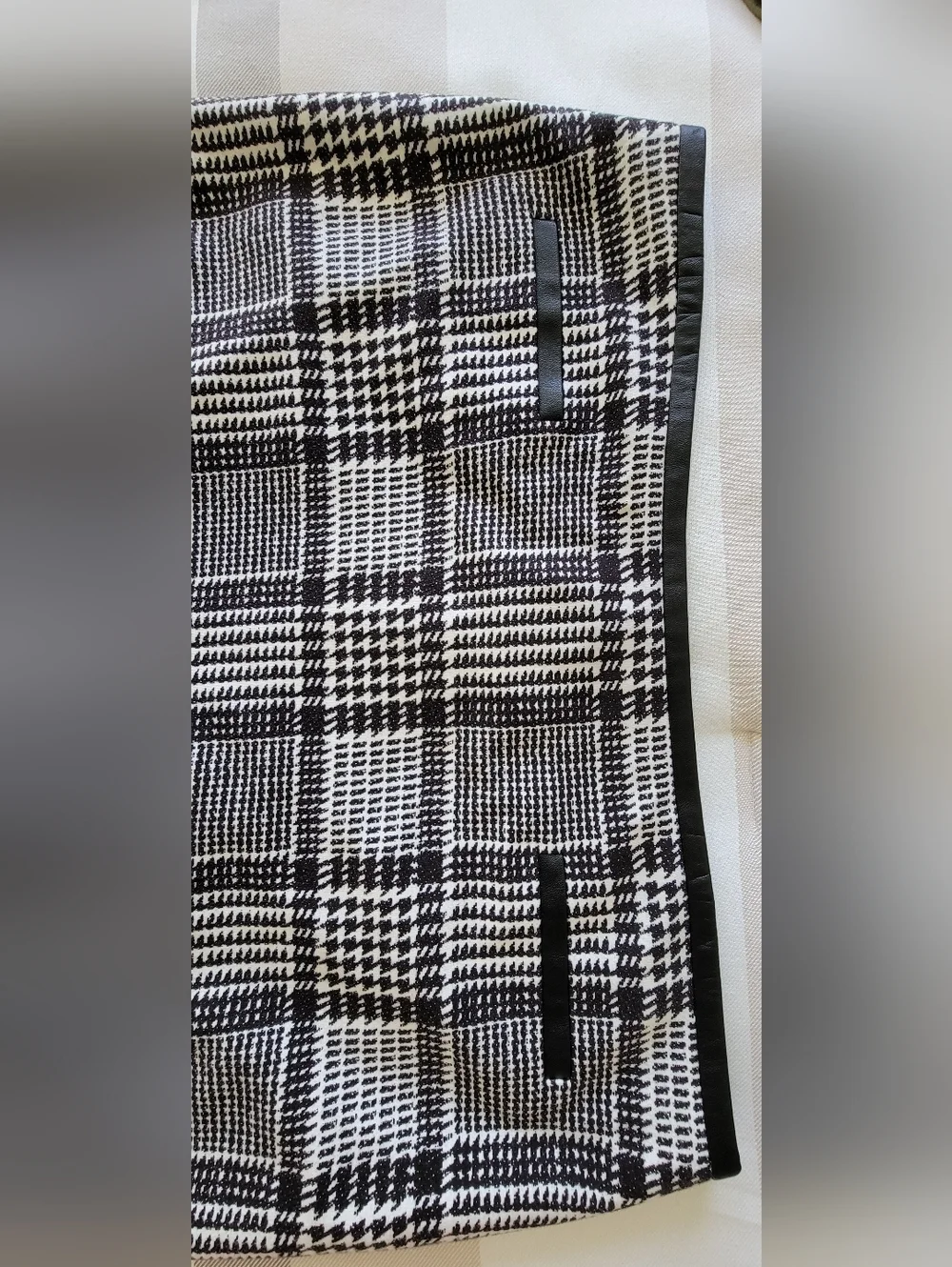 Talbots Black & White Houndstooth Pencil Skirt Sz: 14 - Picture 4 of 9